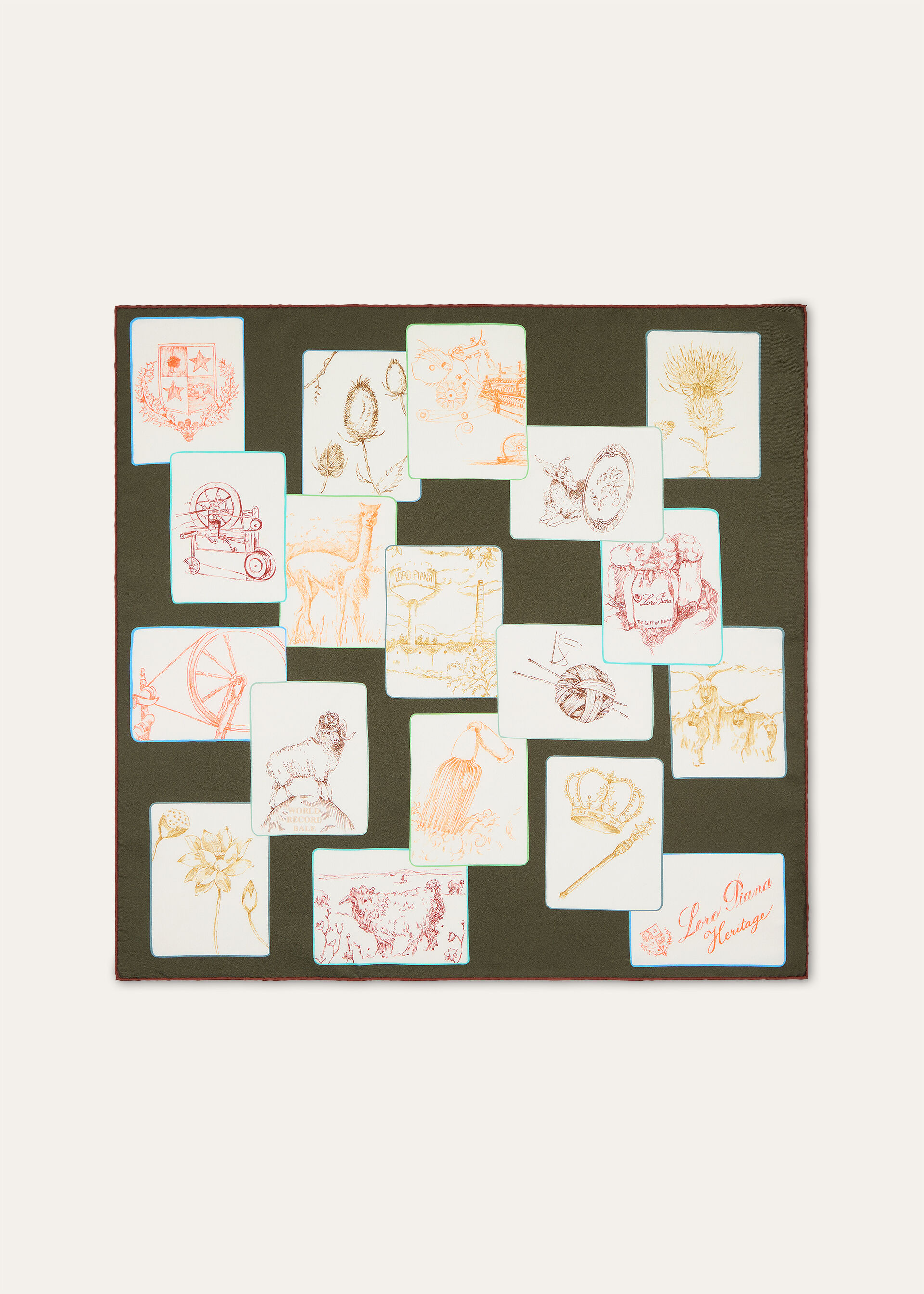 LORO PIANA HERITAGE FOULARD 60 SILK TWILL