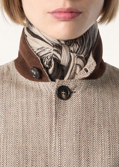 LORO PIANA CARDO FOULARD 90 CASH MELANGE