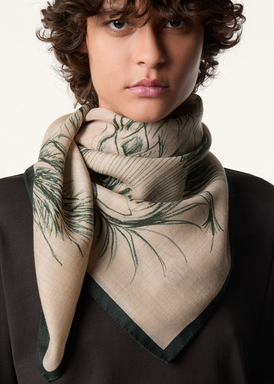 LORO PIANA CARDO FOULARD 90 CASH MELANGE
