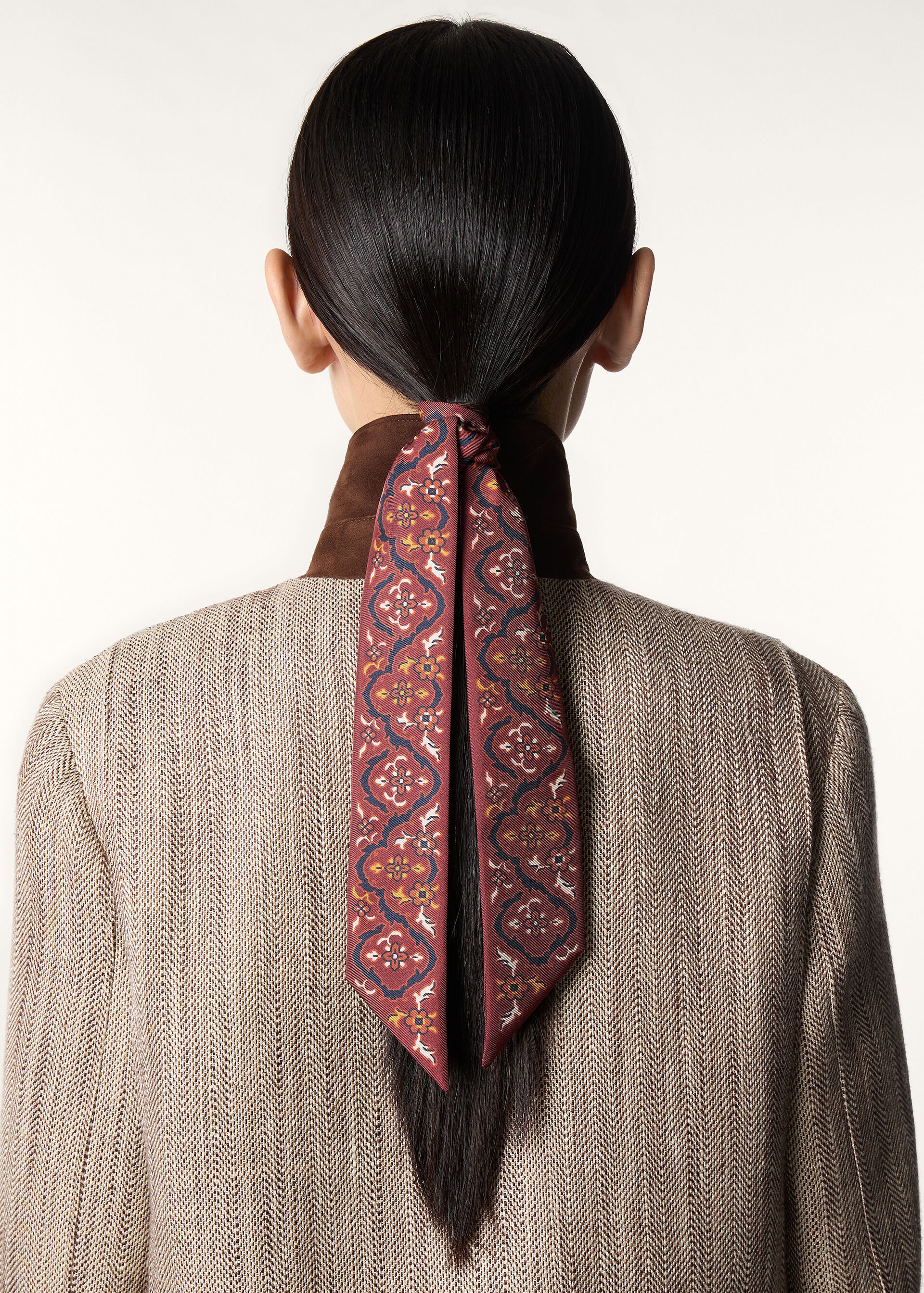 LORO PIANA BAROQUE GARDEN TIE BAND 86 SILK TWILL