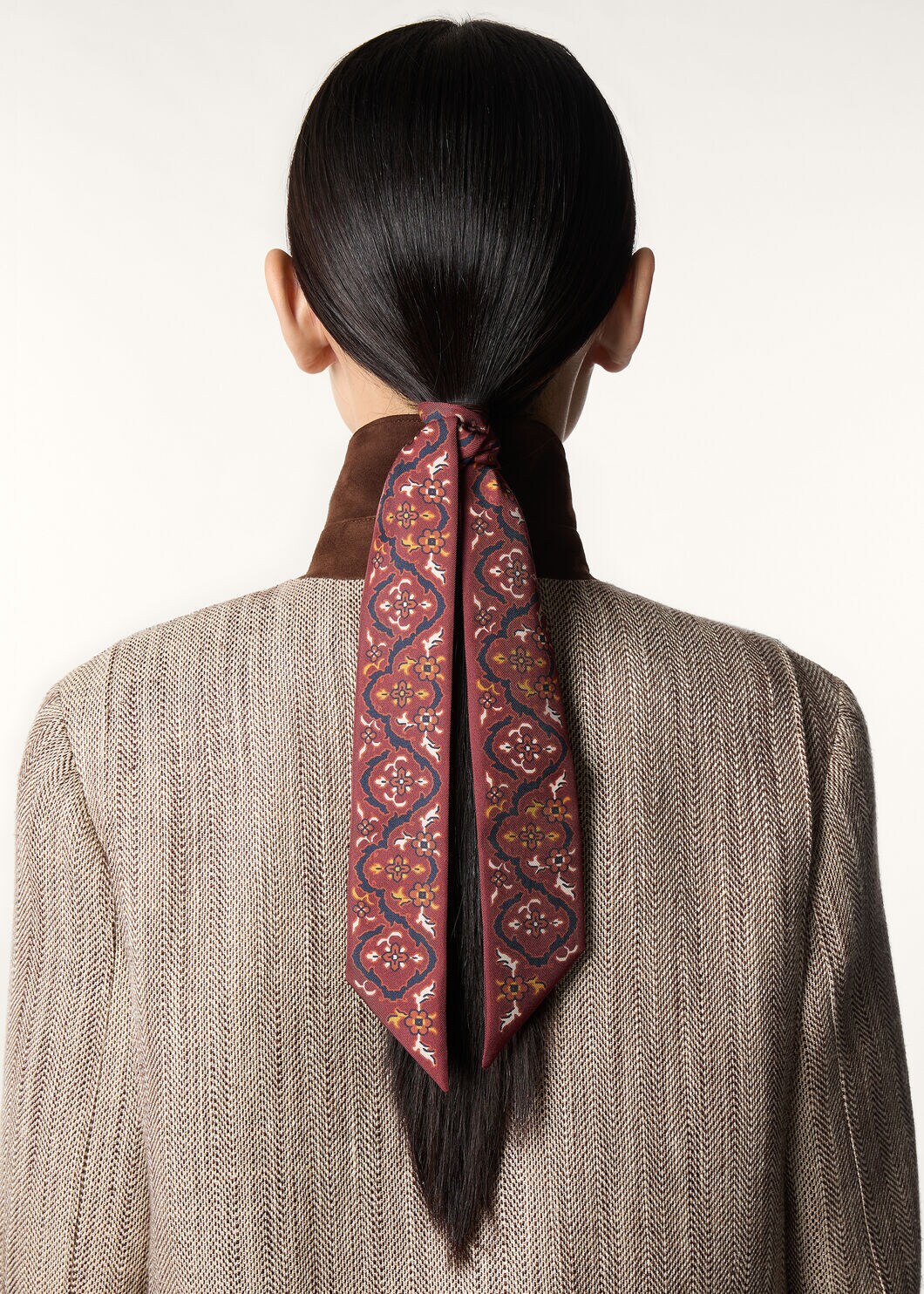 LORO PIANA BAROQUE GARDEN TIE BAND 86 SILK TWILL