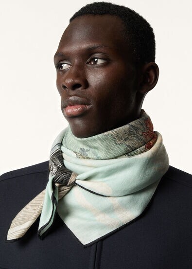 LORO PIANA RACING FOULARD 90 CASH SILK