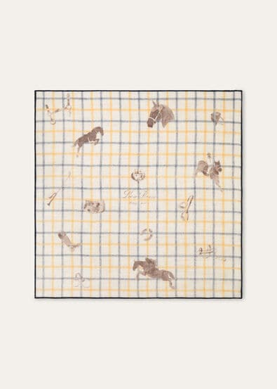LORO PIANA HORSEY FOULARD 60  CASH SILK