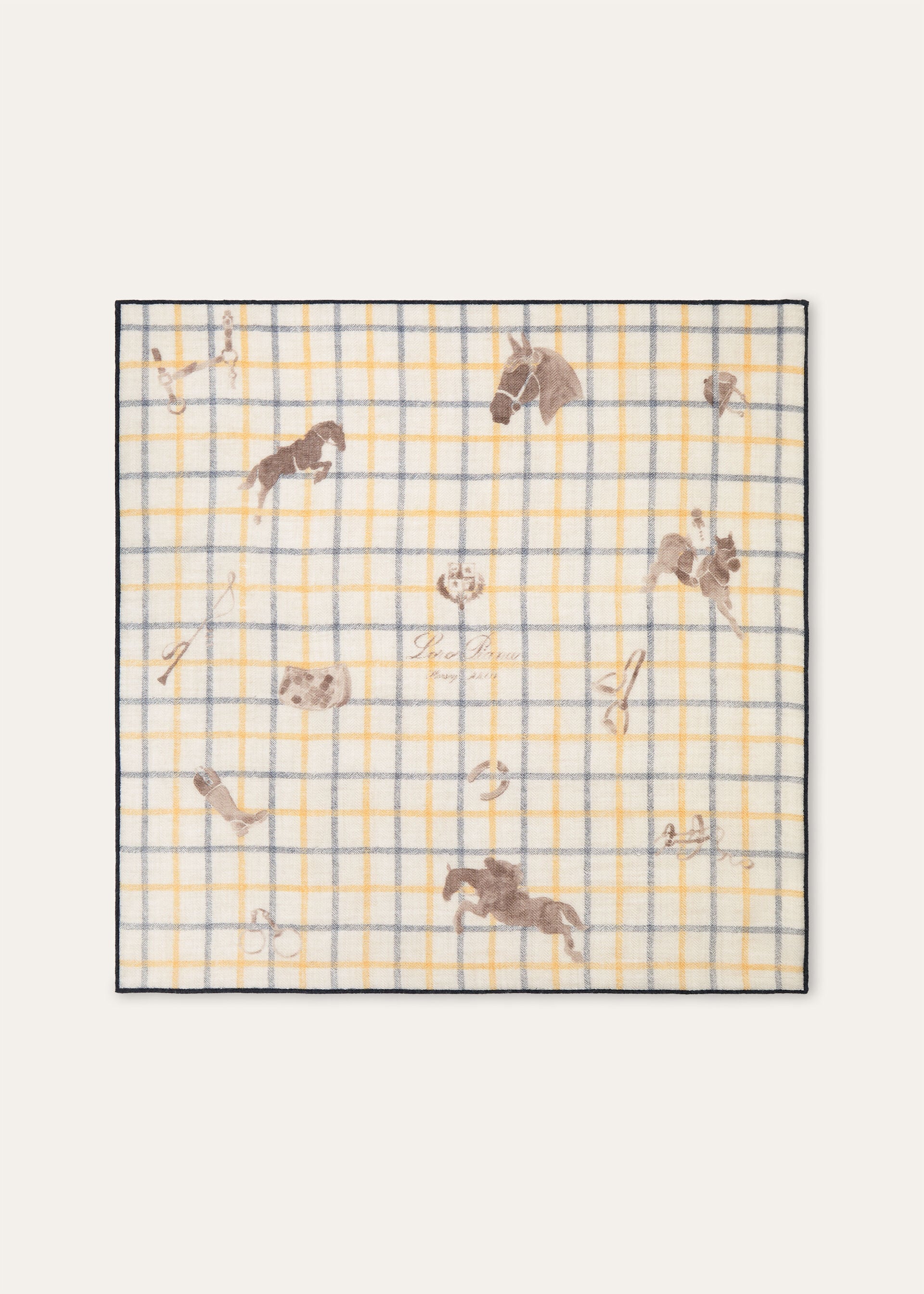 LORO PIANA HORSEY FOULARD 60  CASH SILK