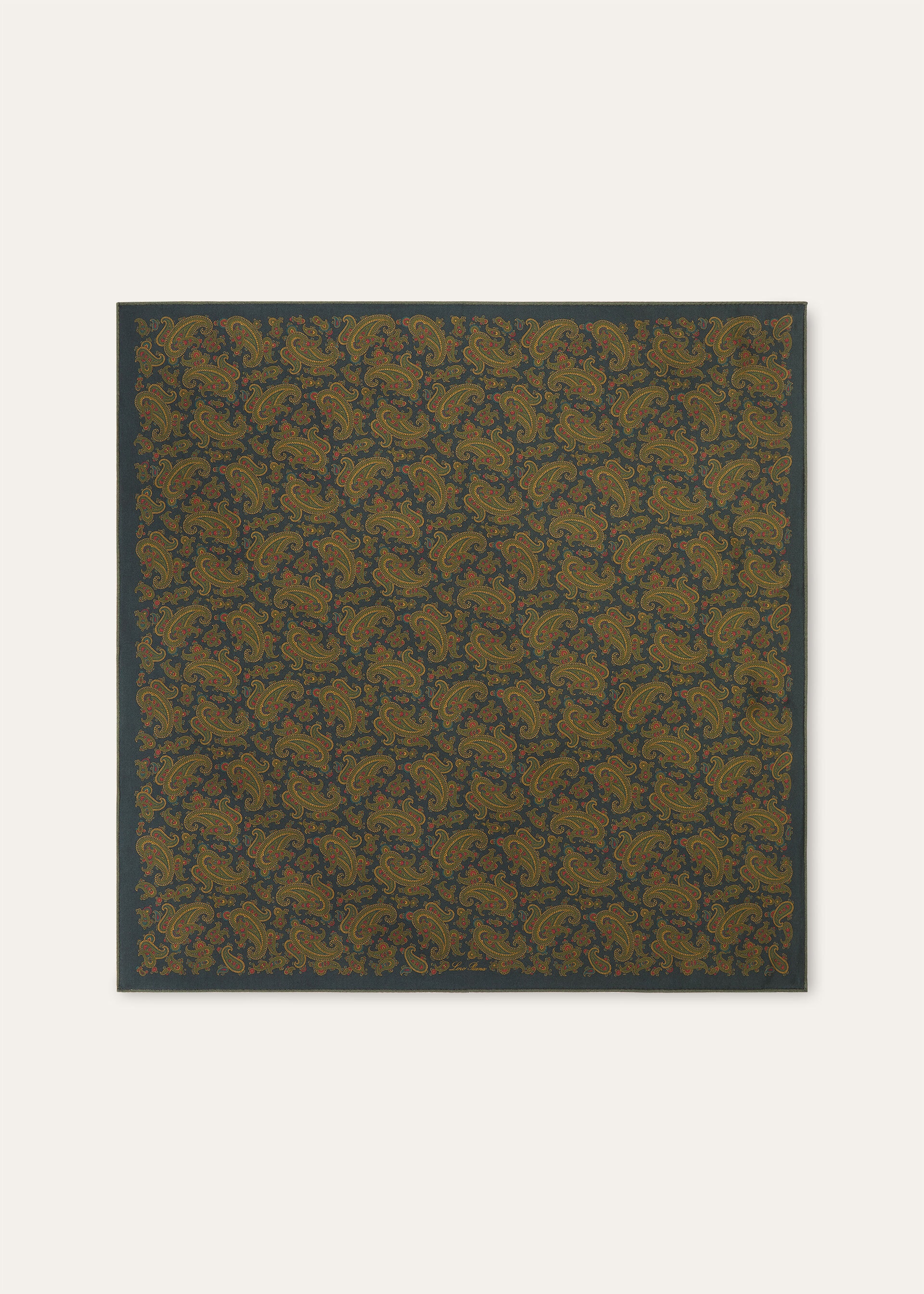 ROYAL PAISLEY FOULARD 60 SILK TWILL OVERDYED