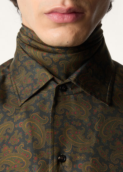 ROYAL PAISLEY FOULARD 60 SILK TWILL OVERDYED