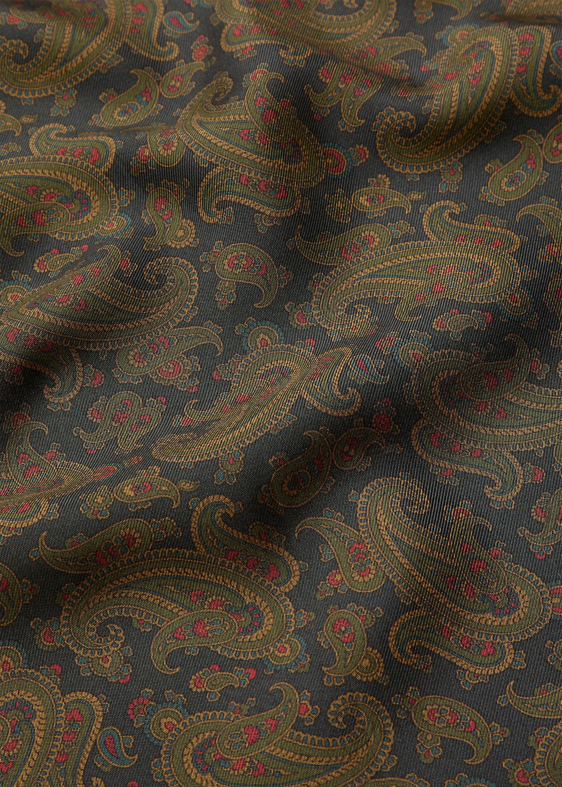 ROYAL PAISLEY FOULARD 60 SILK TWILL OVERDYED