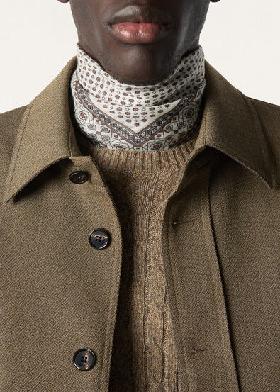 LORO PIANA CARDO SOLARE FOULARD 45 LINEN BLEND