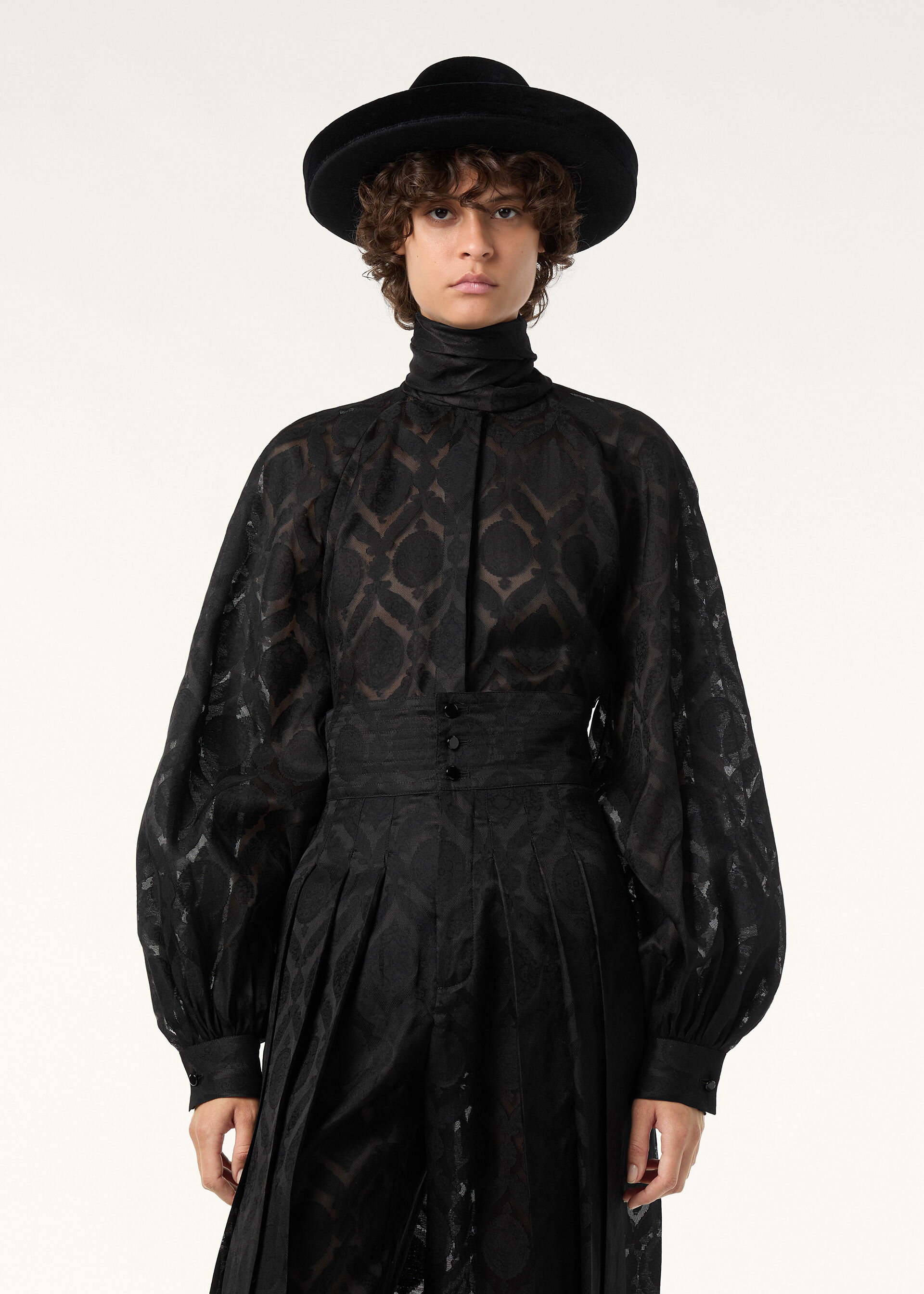 LYDIE SHIRT GARZA JACQUARD SILK