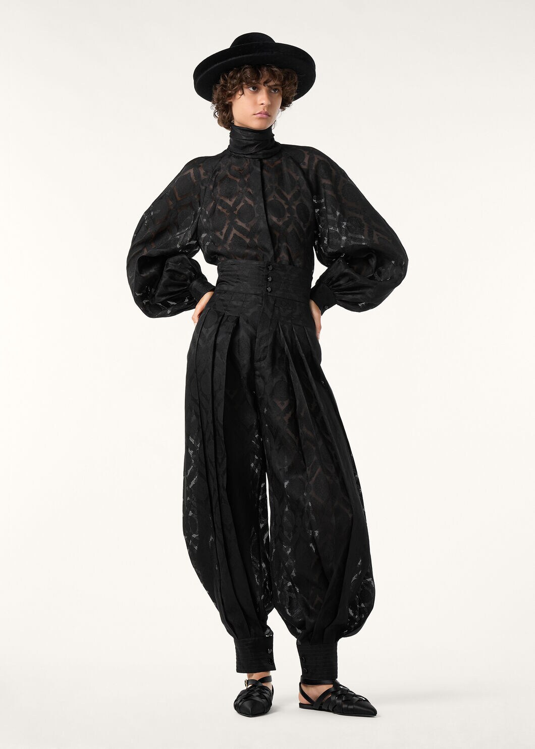 LYDIE SHIRT GARZA JACQUARD SILK