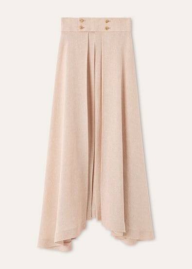 PETRA SKIRT SUMMER LINEN CREPE NATTE'
