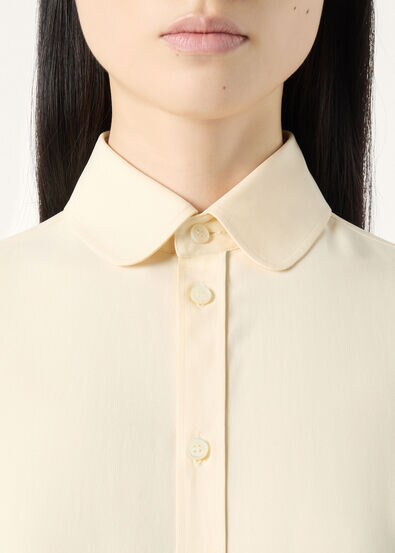 THEA PENNY COLLAR SHIRT PORCELAIN SILK