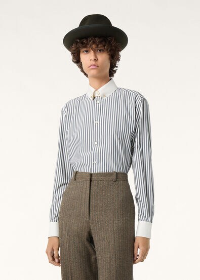 THEA PENNY BAR COLLAR SHIRT TELA SHAPPE STRIPES