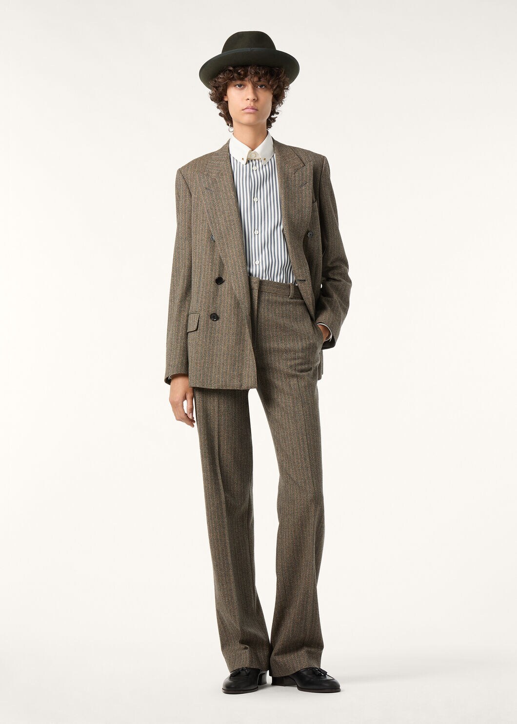 THEA PENNY BAR COLLAR SHIRT TELA SHAPPE STRIPES