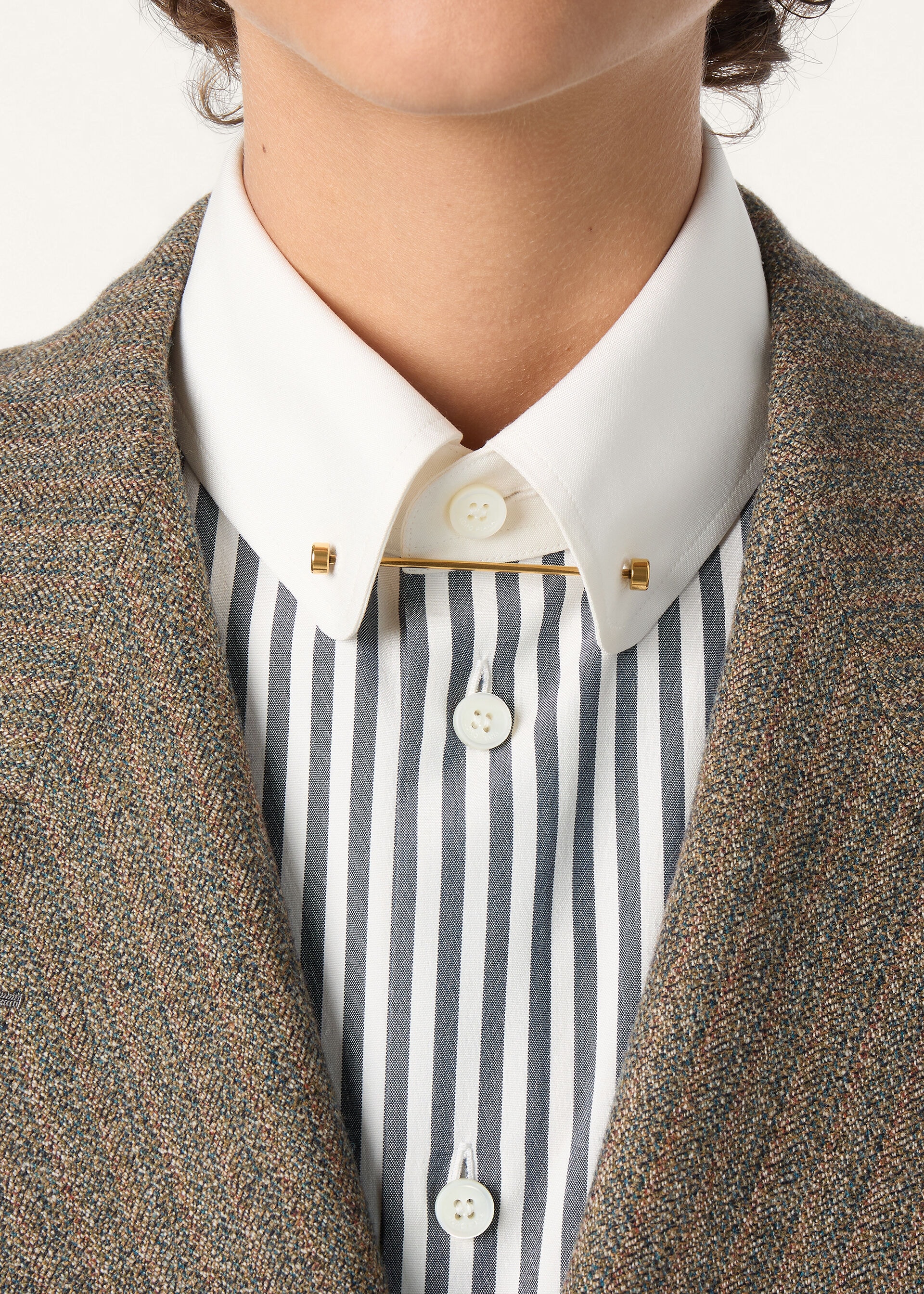 THEA PENNY BAR COLLAR SHIRT TELA SHAPPE STRIPES