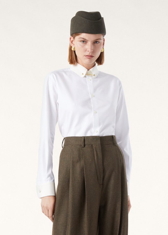 THEA PENNY BAR COLLAR SHIRT OXFORD COTTON_FAQ0674_1005_36_3