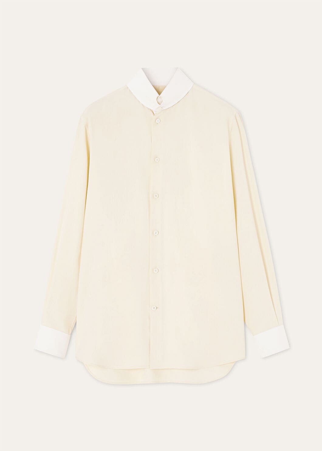 THEA DYLAN COLLAR SHIRT PORCELAIN SILK