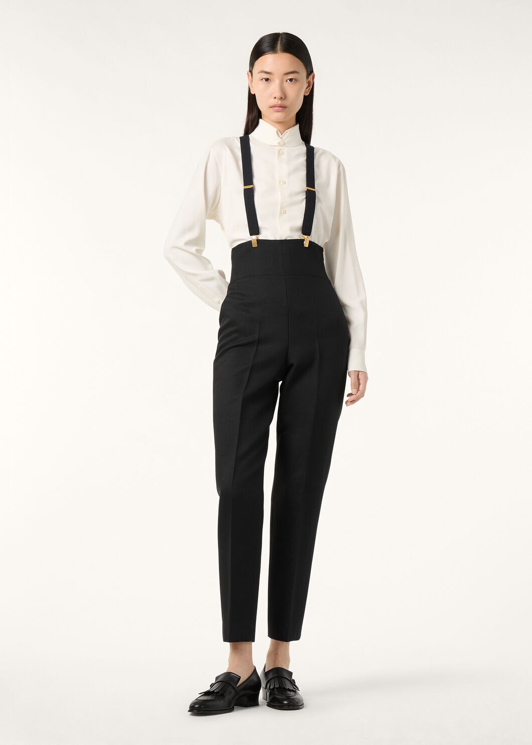 THEA DYLAN COLLAR SHIRT PORCELAIN SILK
