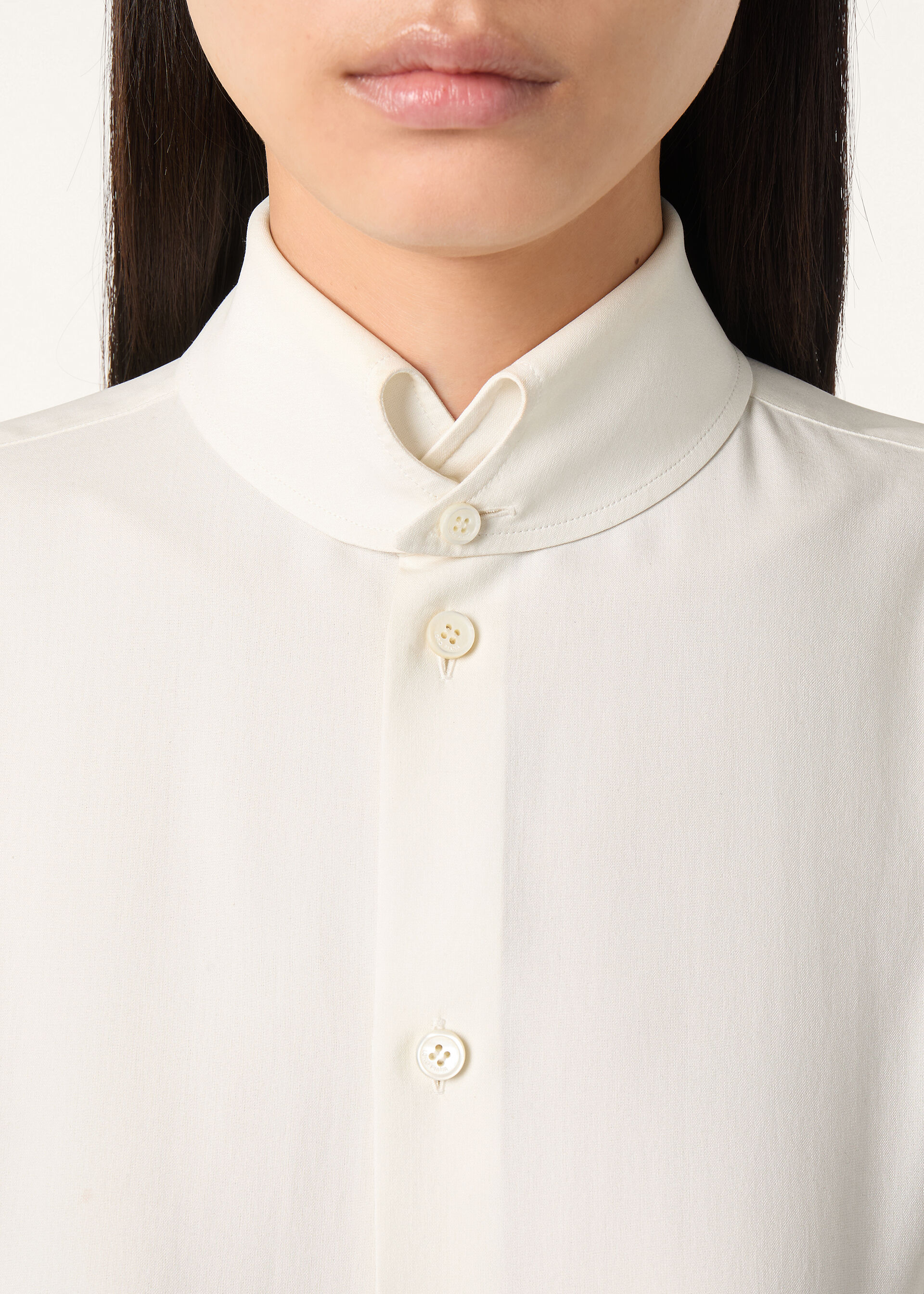 THEA DYLAN COLLAR SHIRT PORCELAIN SILK