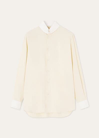 THEA DYLAN COLLAR SHIRT PORCELAIN SILK