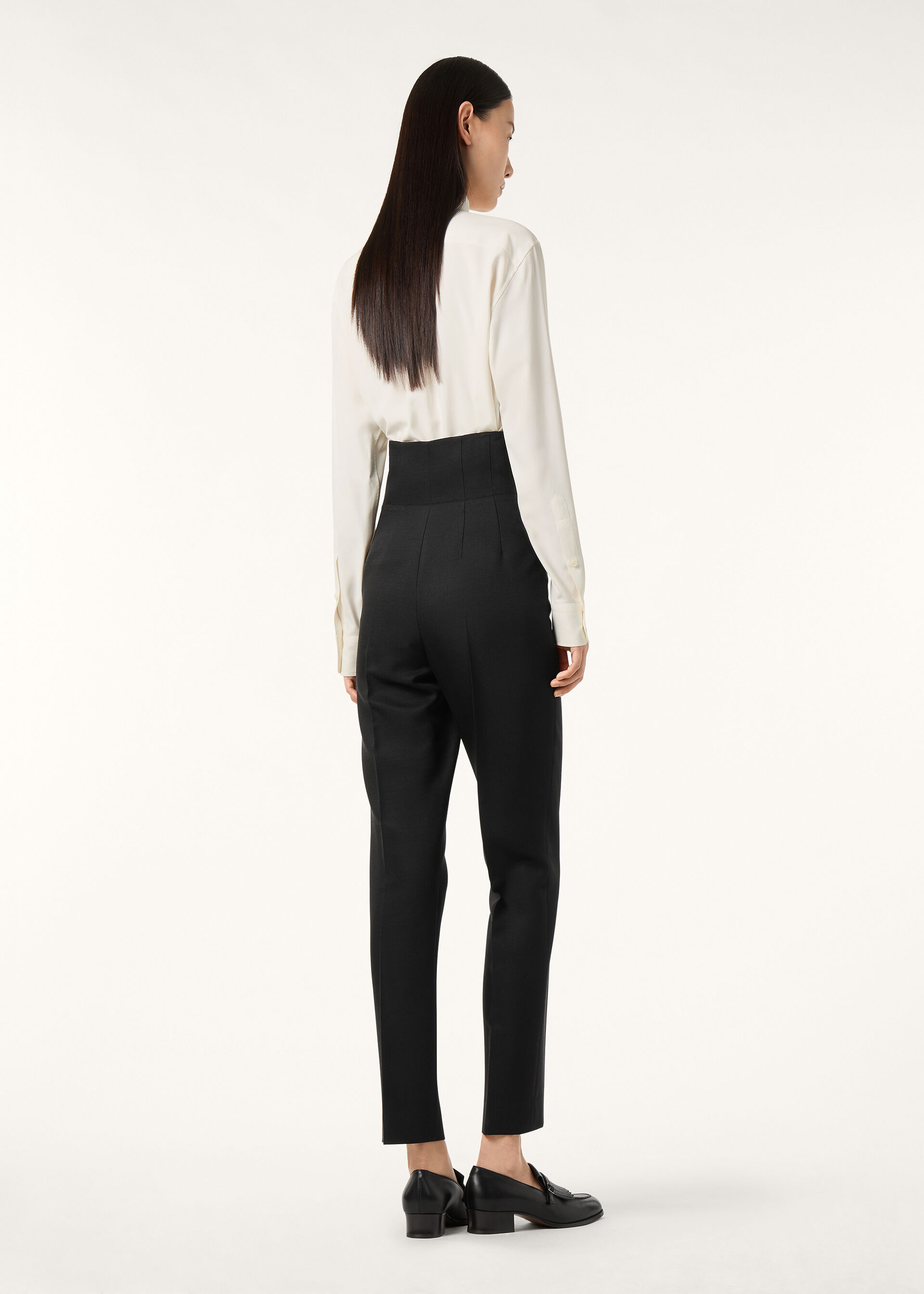 THEA DYLAN COLLAR SHIRT PORCELAIN SILK