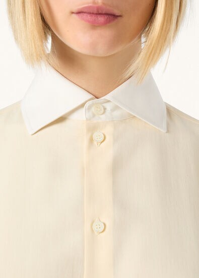 THEA CUTAWAY COLLAR SHIRT PORCELAIN SILK