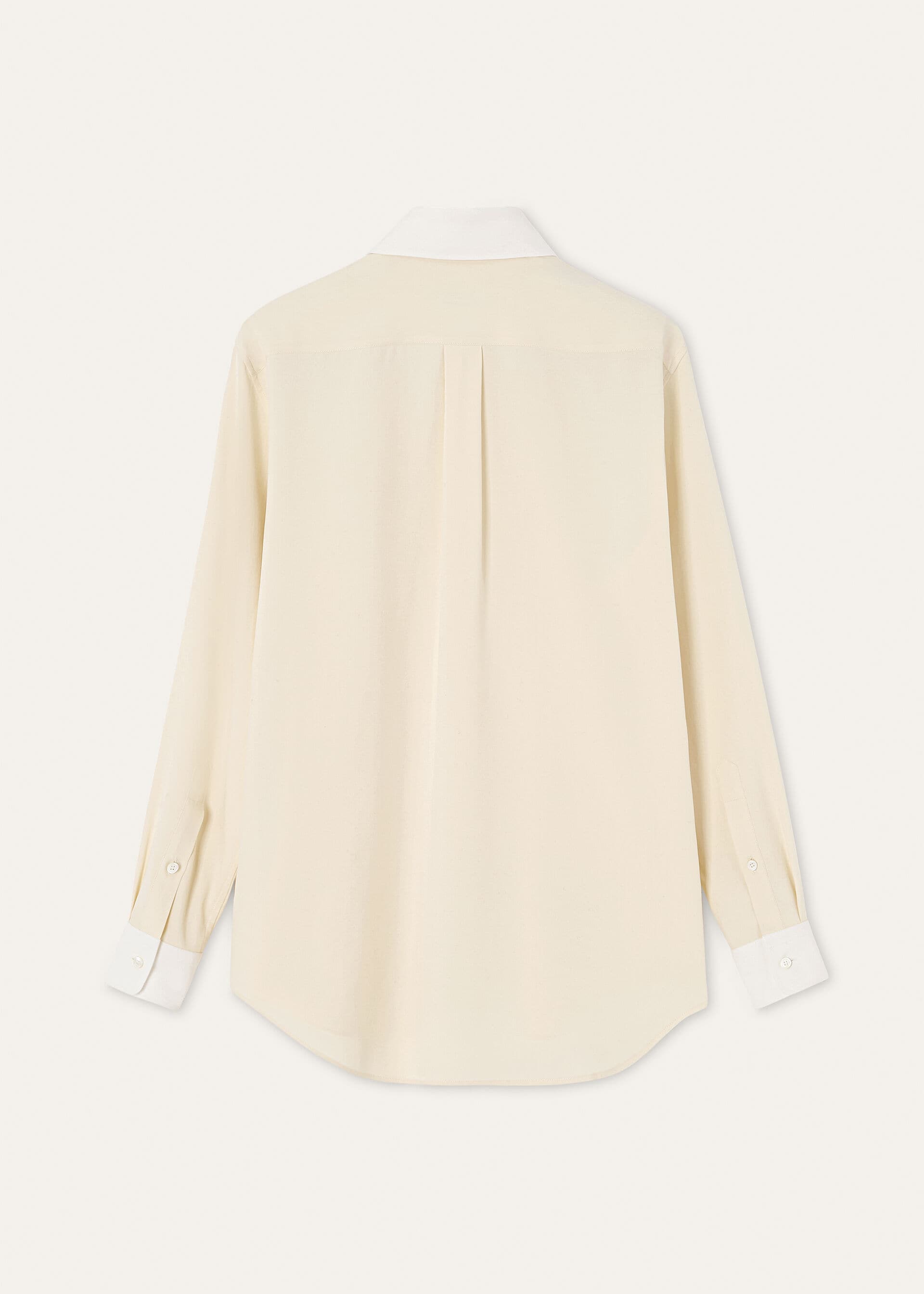THEA CUTAWAY COLLAR SHIRT PORCELAIN SILK