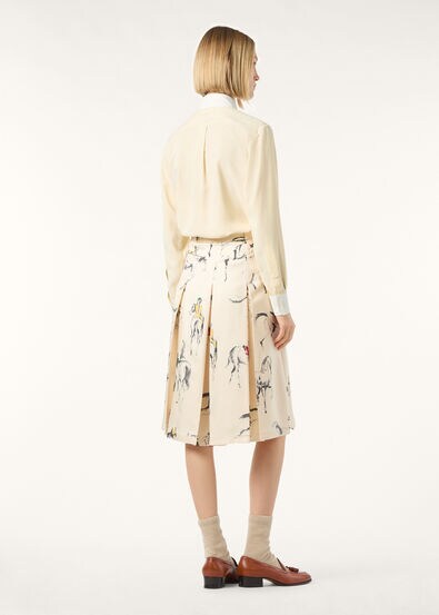 THEA CUTAWAY COLLAR SHIRT PORCELAIN SILK