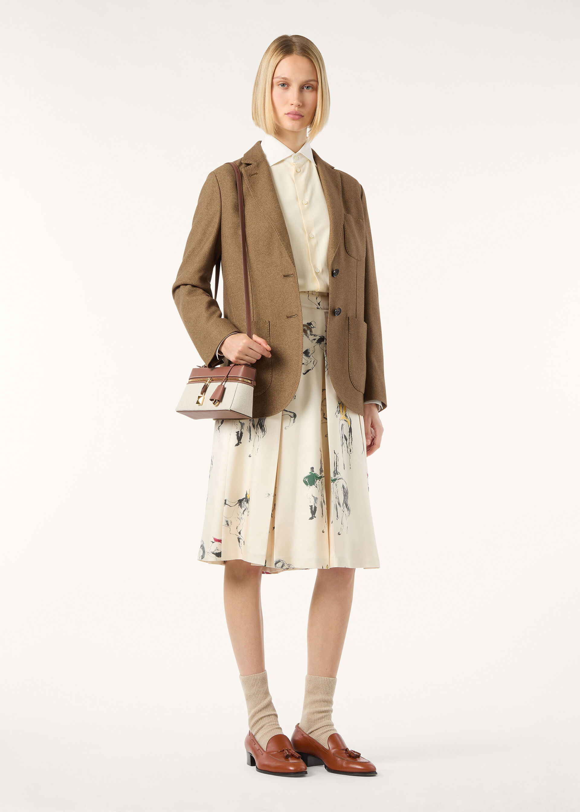 THEA CUTAWAY COLLAR SHIRT PORCELAIN SILK