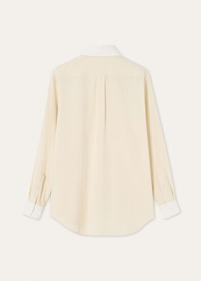 THEA CUTAWAY COLLAR SHIRT PORCELAIN SILK