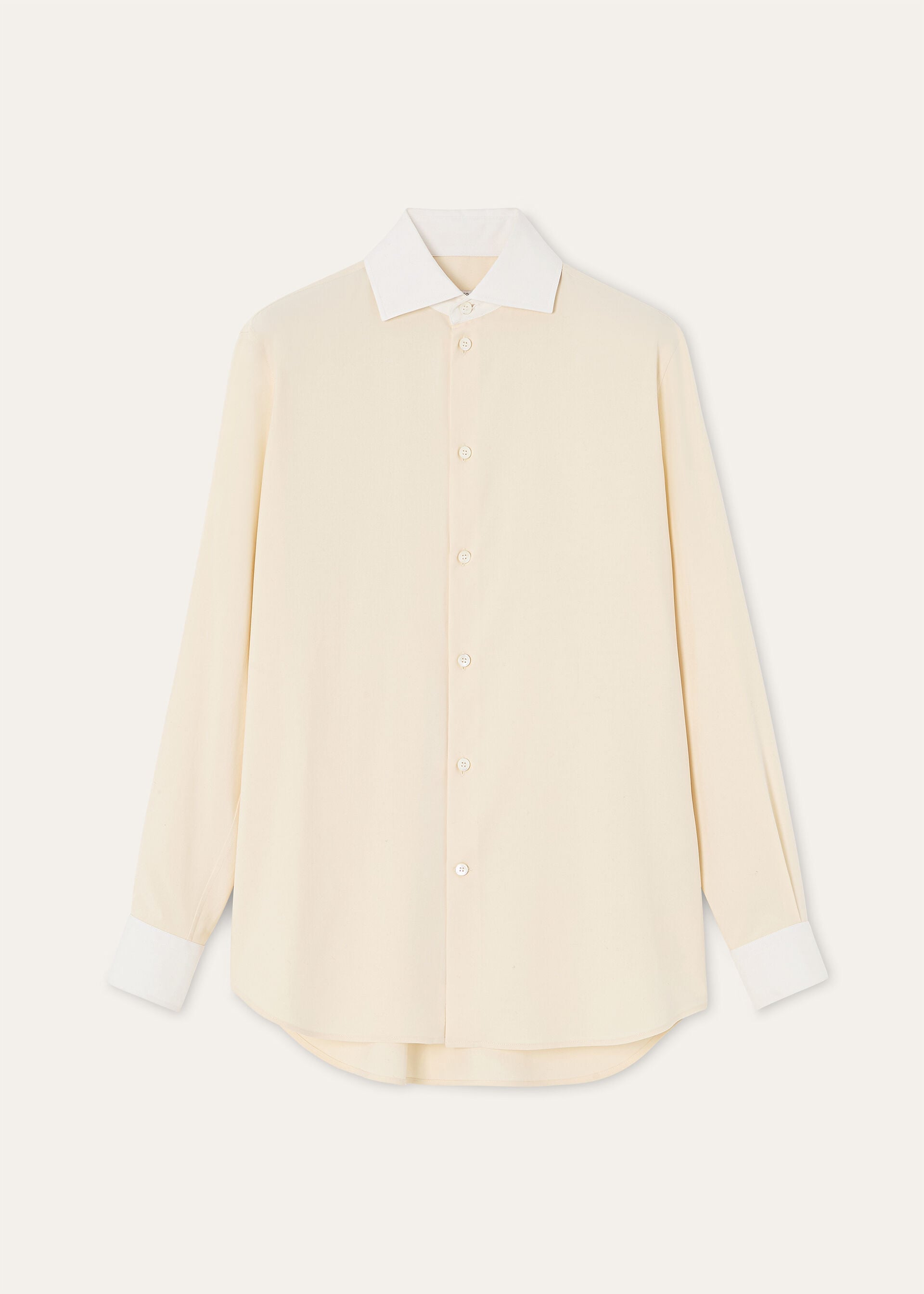 THEA CUTAWAY COLLAR SHIRT PORCELAIN SILK