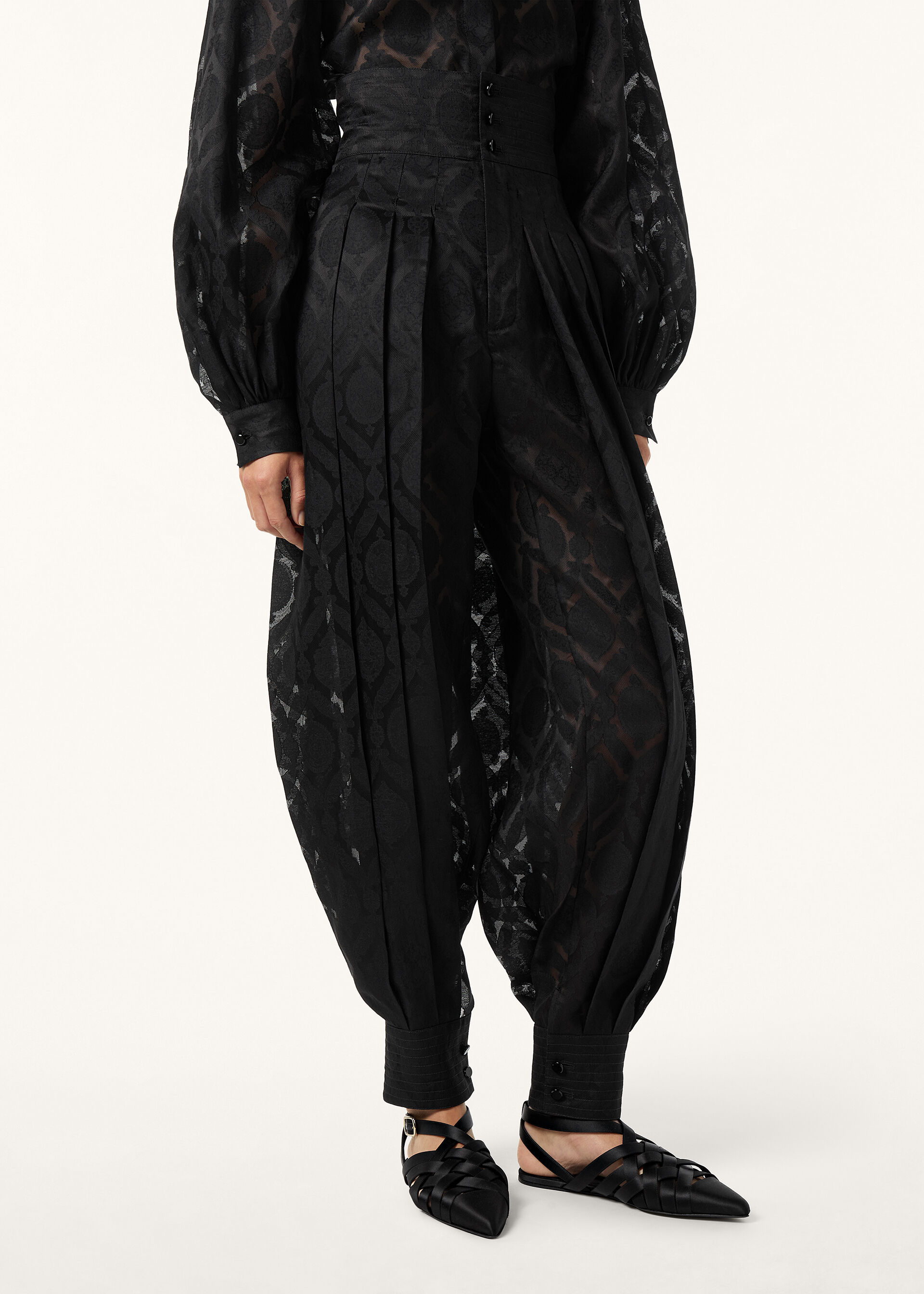 THEODORE TROUSERS GARZA JACQUARD SILK