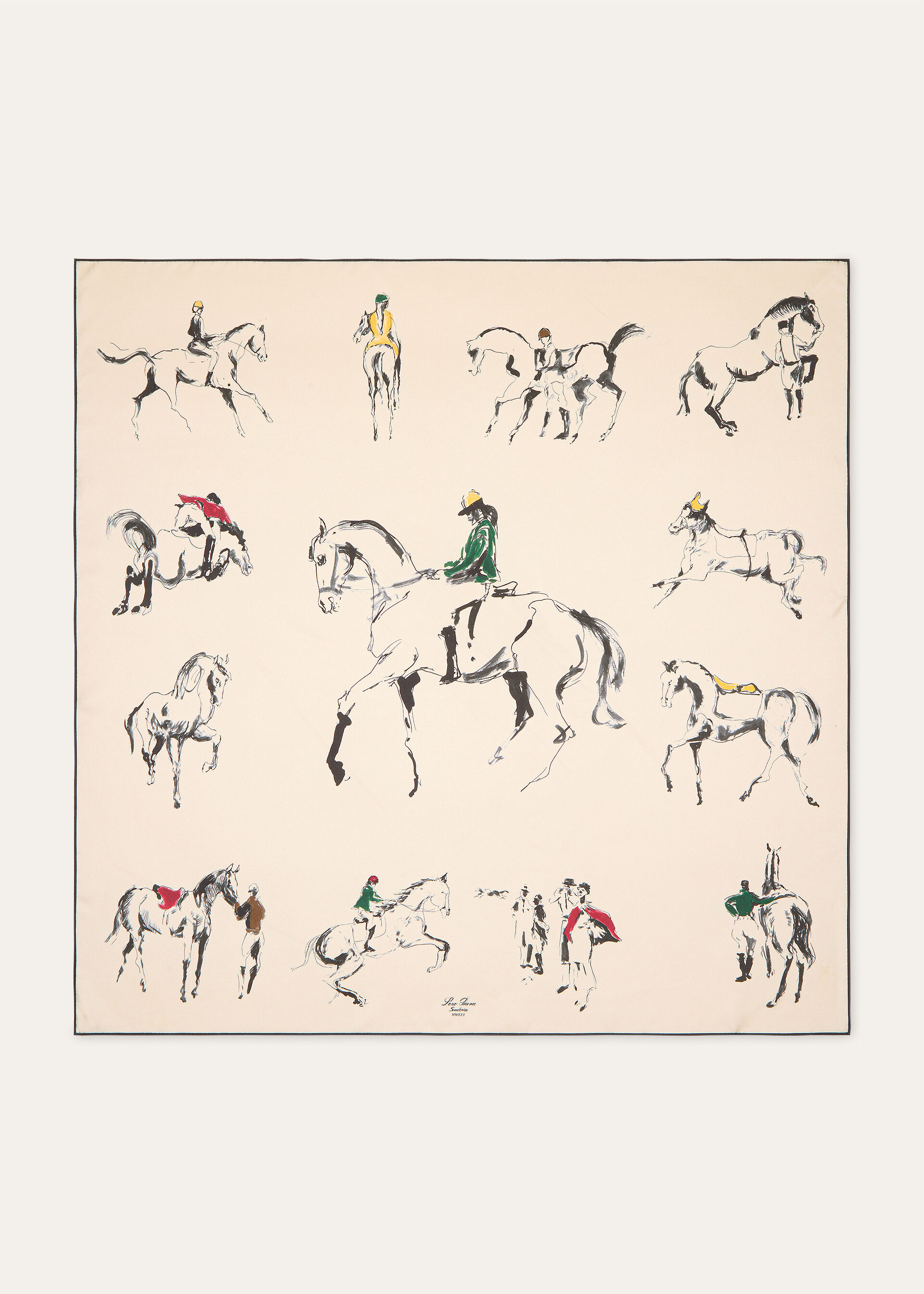 LORO PIANA SCUDERIA FOULARD 90 SILK TWILL