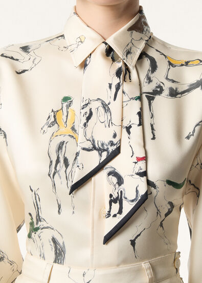 LORO PIANA SCUDERIA TIE BAND 108 SILK TWILL