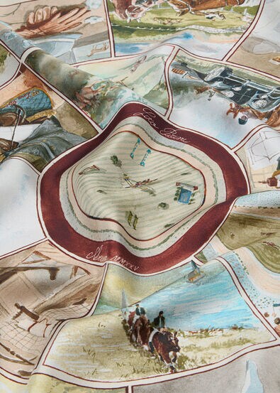 LORO PIANA ARENA FOULARD 90 SILK TWILL