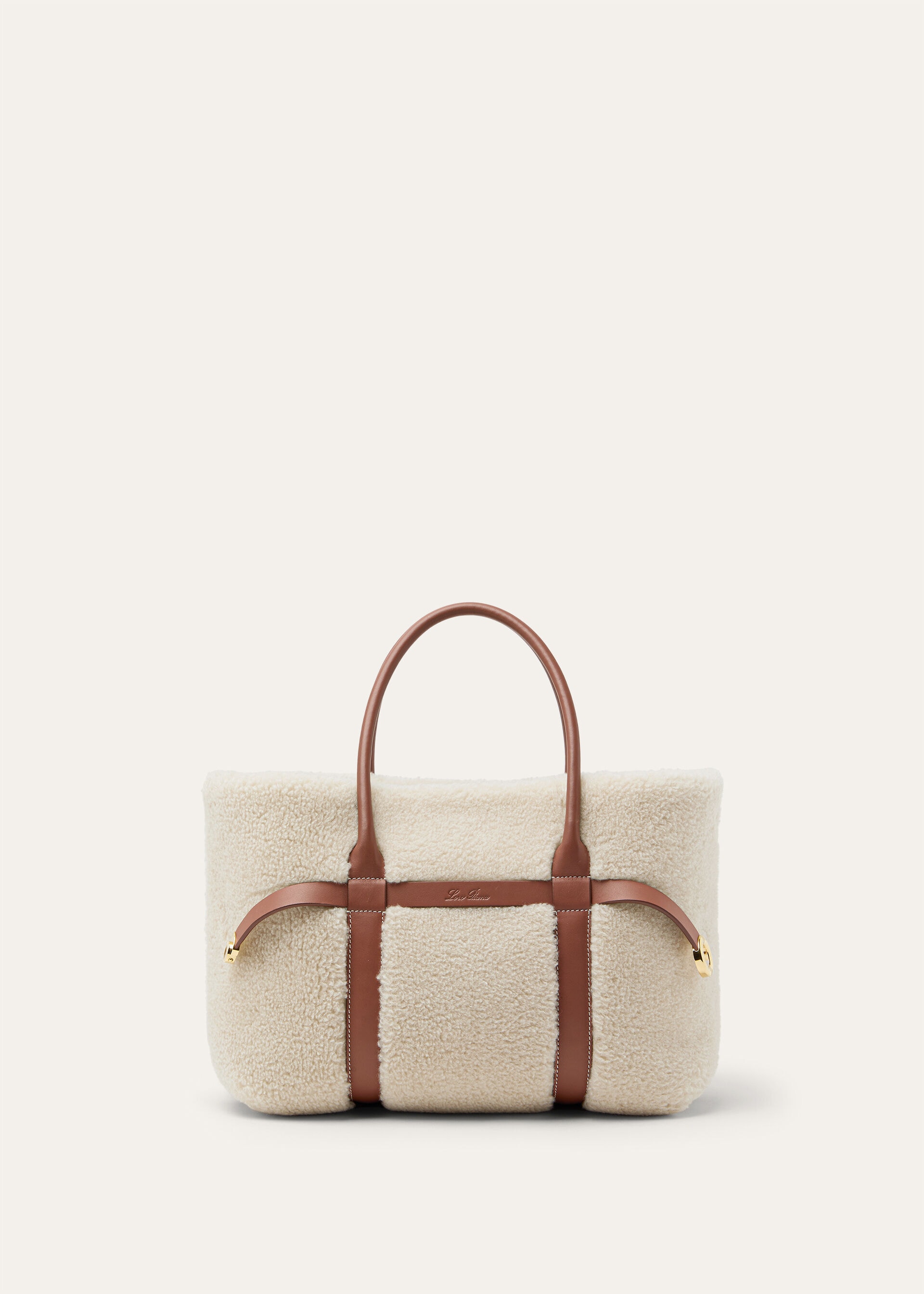 GHIERA SHOPPER SMALL CASHFUR/RNDD LTHR