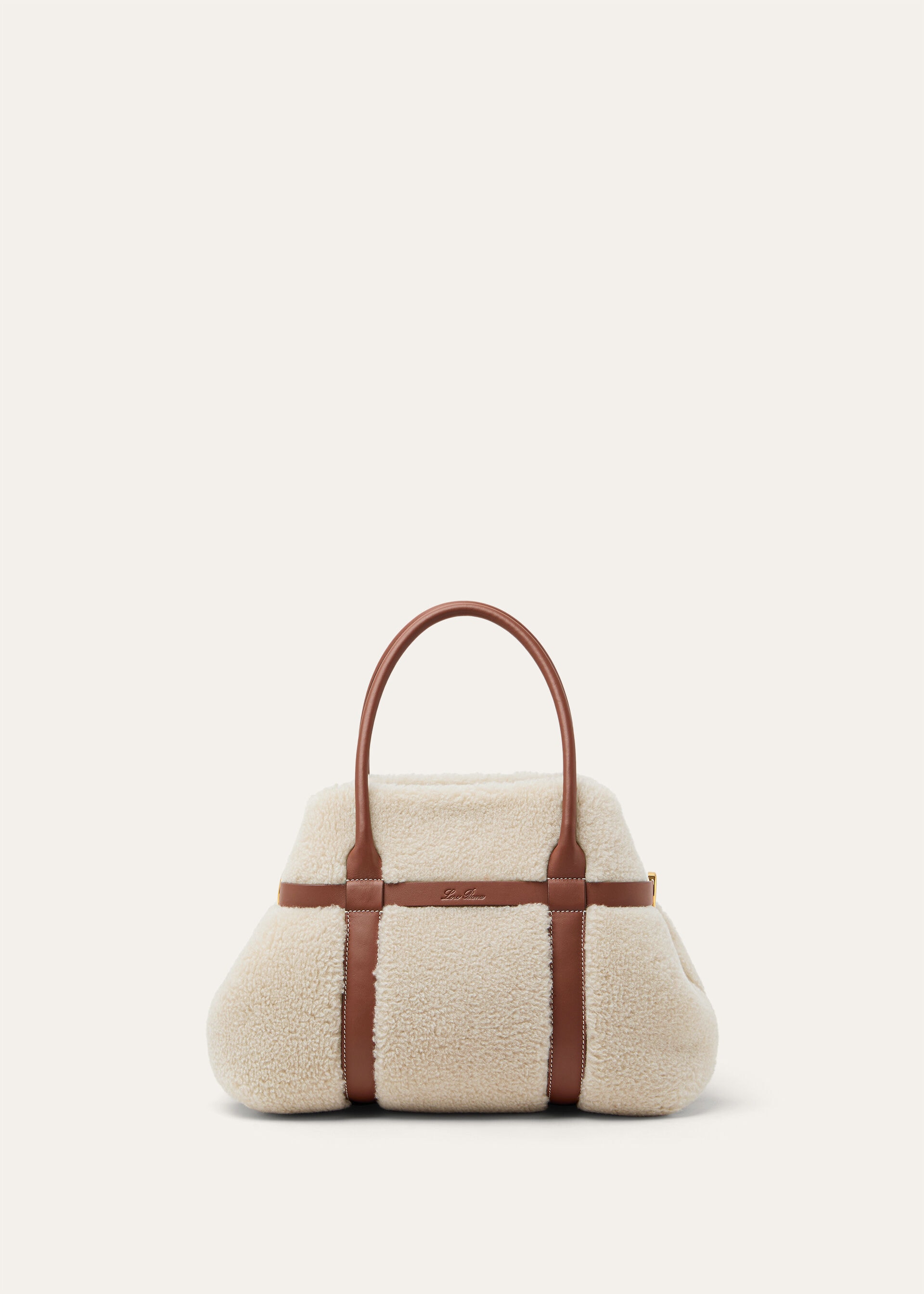 GHIERA SHOPPER SMALL CASHFUR/RNDD LTHR