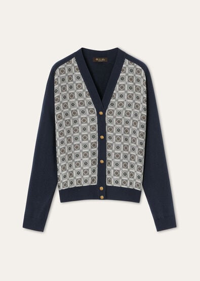 LP MENDOZA KNIT CARDIGAN SWEATER CASH SILK GG 18
