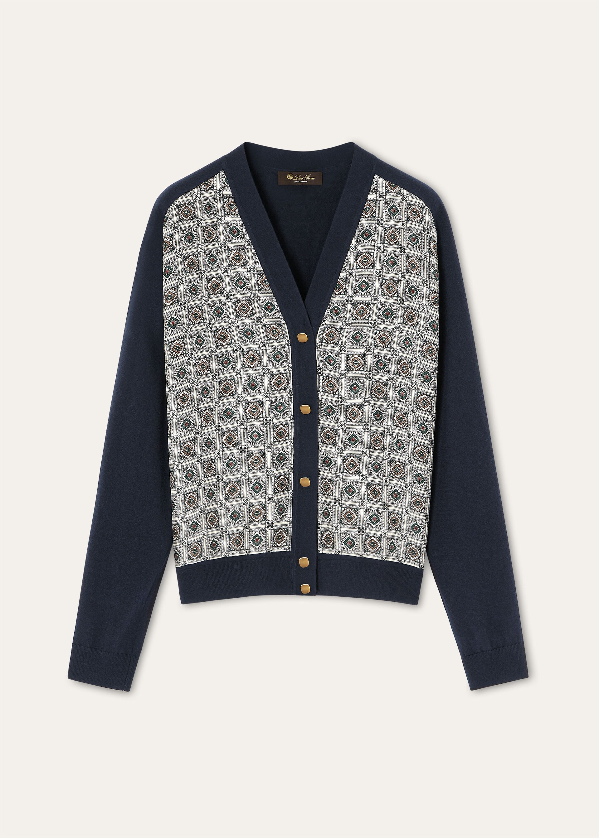 LP MENDOZA KNIT CARDIGAN SWEATER CASH SILK GG 18