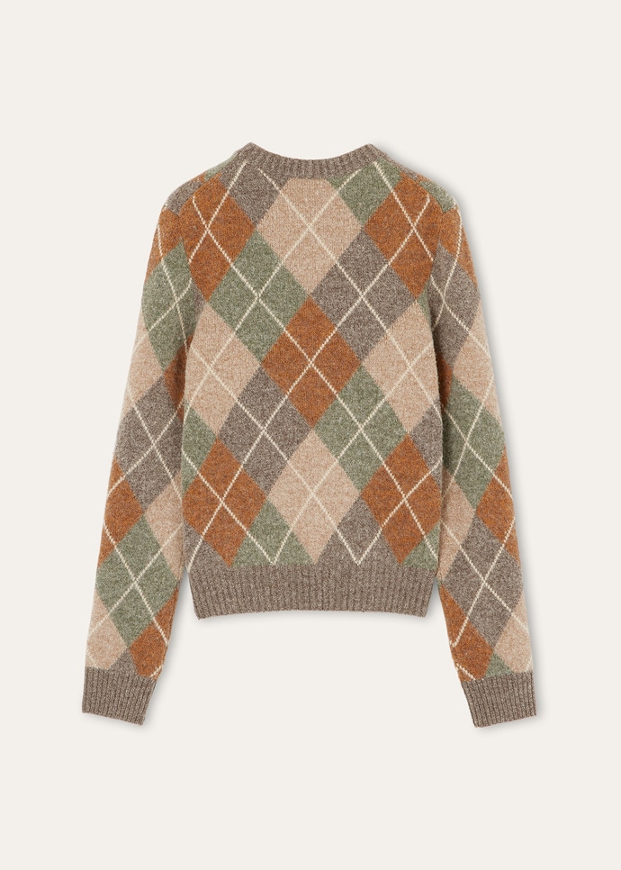 DRUMOAK ARGYLE CREWNECK SWEATER WOOL GG 12_FAQ0819_F7KS_6