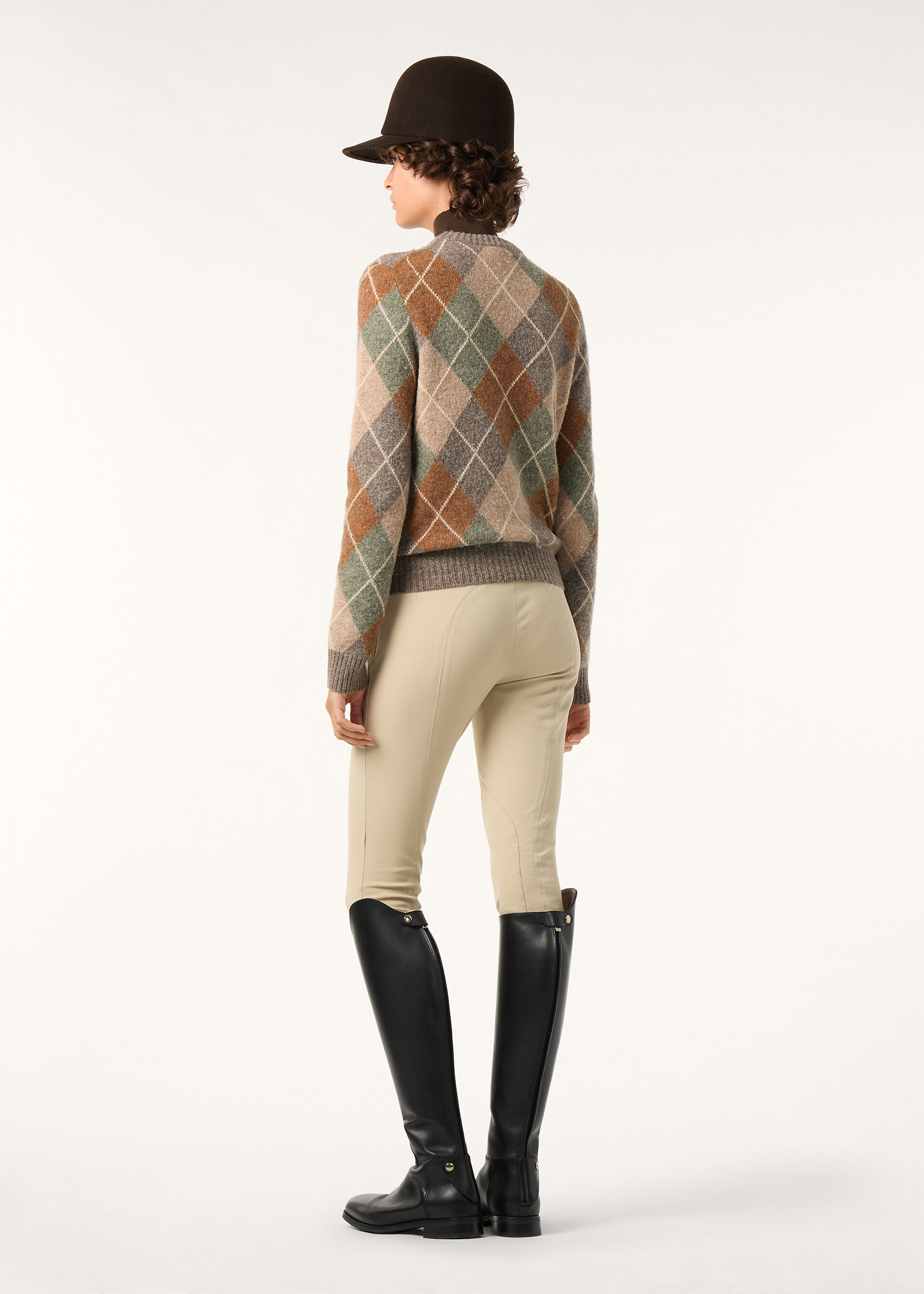 DRUMOAK ARGYLE CREWNECK SWEATER WOOL GG 12