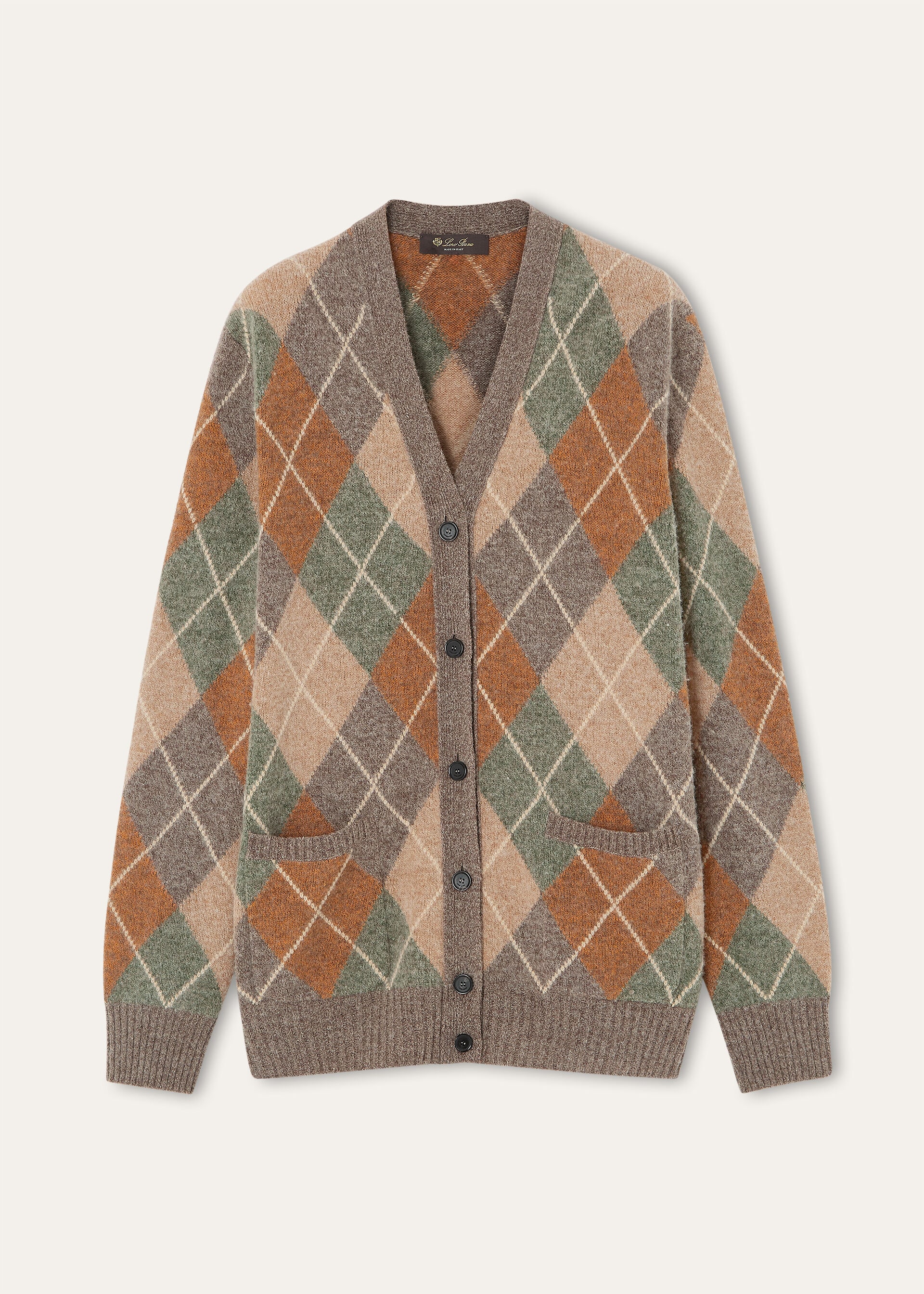 DRUMOAK ARGYLE CARDIGAN SWEATER WOOL GG 12