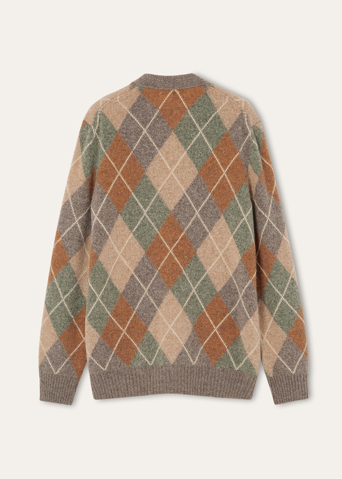 DRUMOAK ARGYLE CARDIGAN SWEATER WOOL GG 12_FAQ0821_F7KS_6