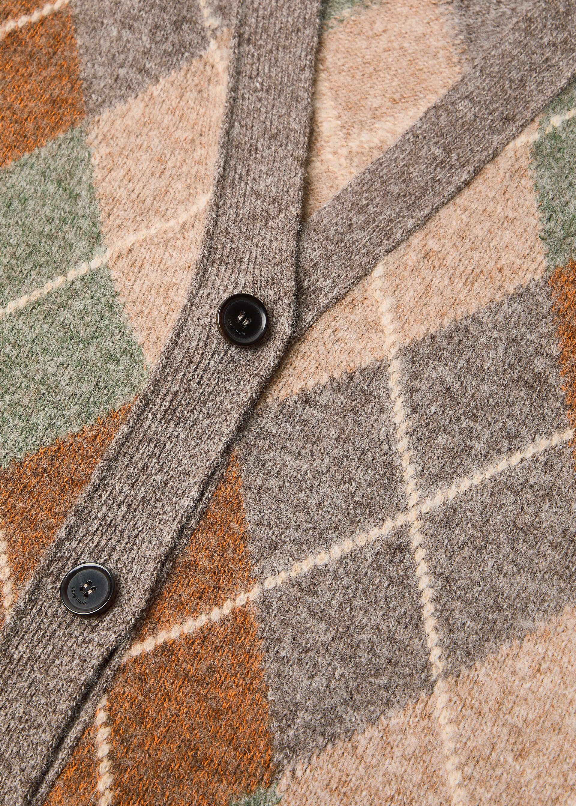 DRUMOAK ARGYLE CARDIGAN SWEATER WOOL GG 12