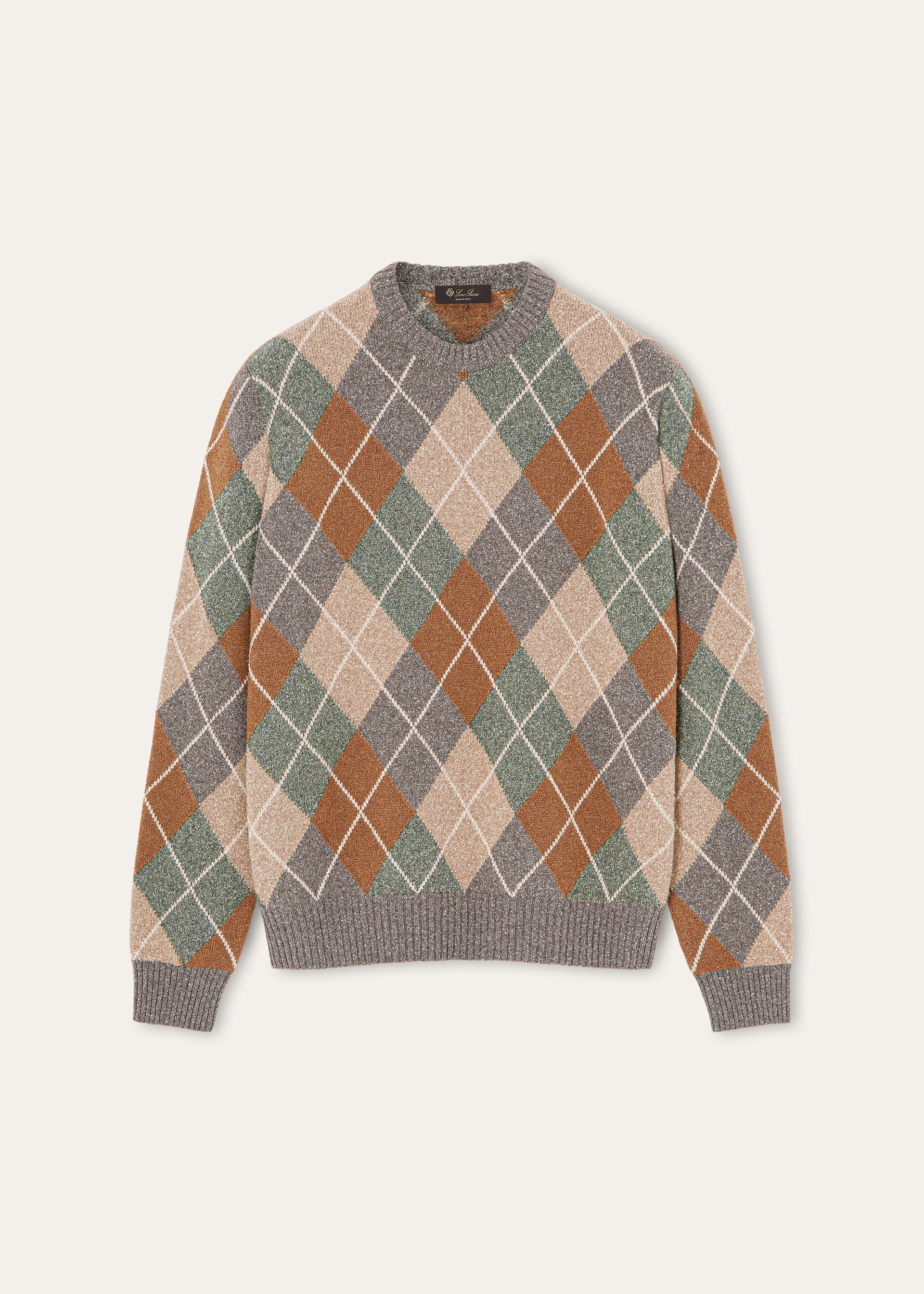 DRUMOAK ARGYLE CREWNECK SWEATER WOOL GG 12