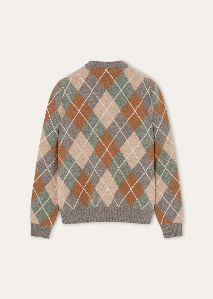 DRUMOAK ARGYLE CREWNECK SWEATER WOOL GG 12_FAQ0823_F7KS_6