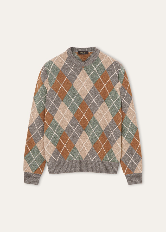 DRUMOAK ARGYLE CREWNECK SWEATER WOOL GG 12_FAQ0823_F7KS_5
