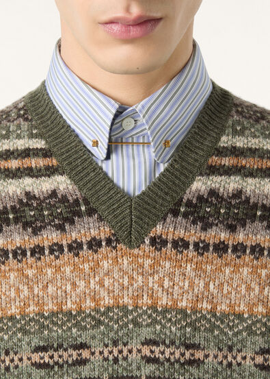 SPEYSIDE VEST SWEATER CASH WOOL GG 5