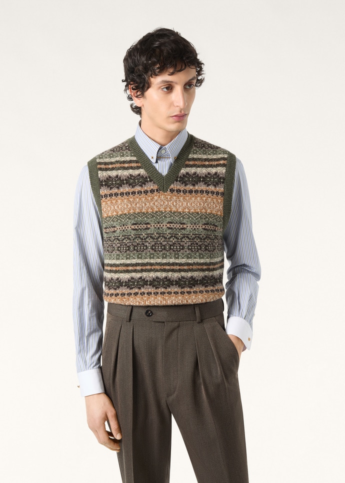 SPEYSIDE VEST SWEATER CASH WOOL GG 5_FAQ0832_F7KM_3