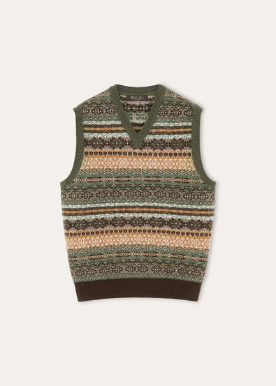 SPEYSIDE VEST SWEATER CASH WOOL GG 5